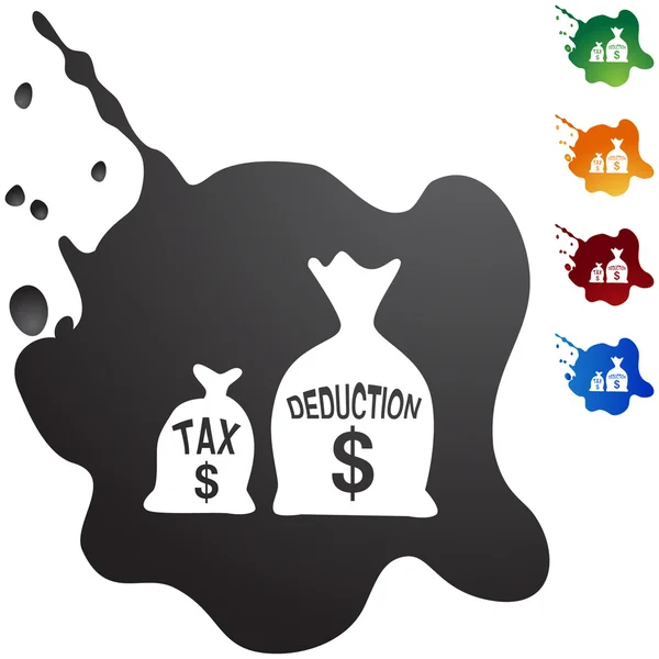 Значок налогового вычета — стоковый вектор