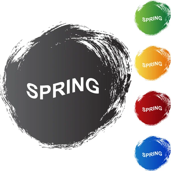 Bouton web printemps — Image vectorielle