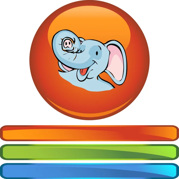 Ελέφαντας web εικονίδιο — Διανυσματικό Αρχείο