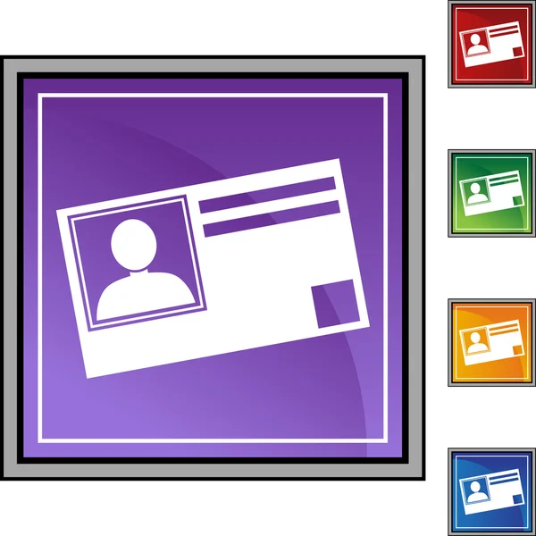 Identification Card web button — Stockvector