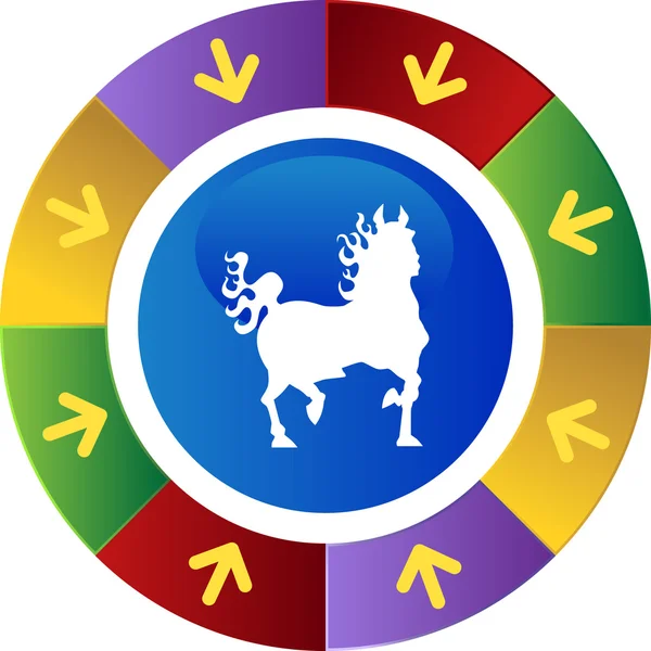 Icona del cavallo icona web — Vettoriale Stock