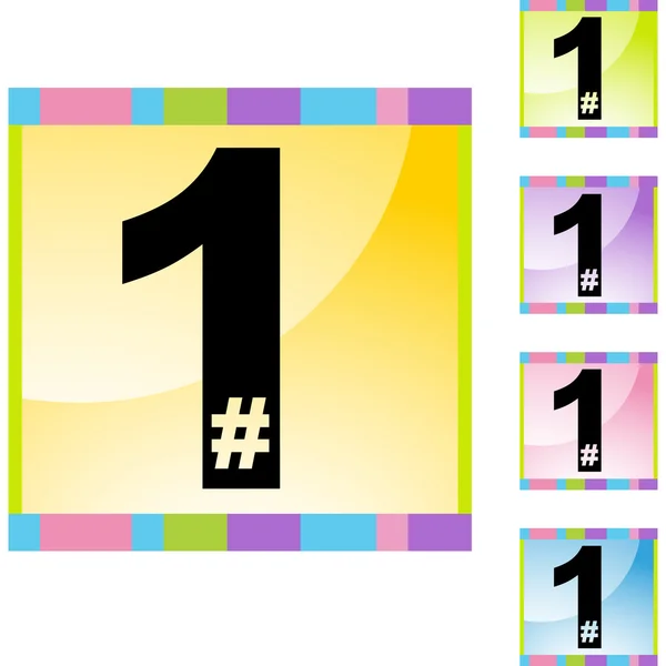 Number One sign — Stock Vector