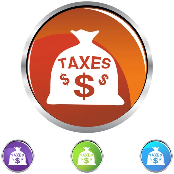 Ícone da web de impostos — Vetor de Stock