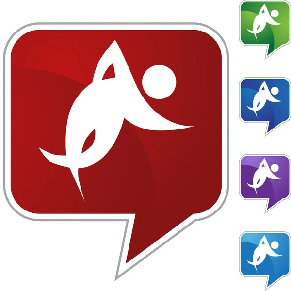 Runner Icon set — Stok Vektör