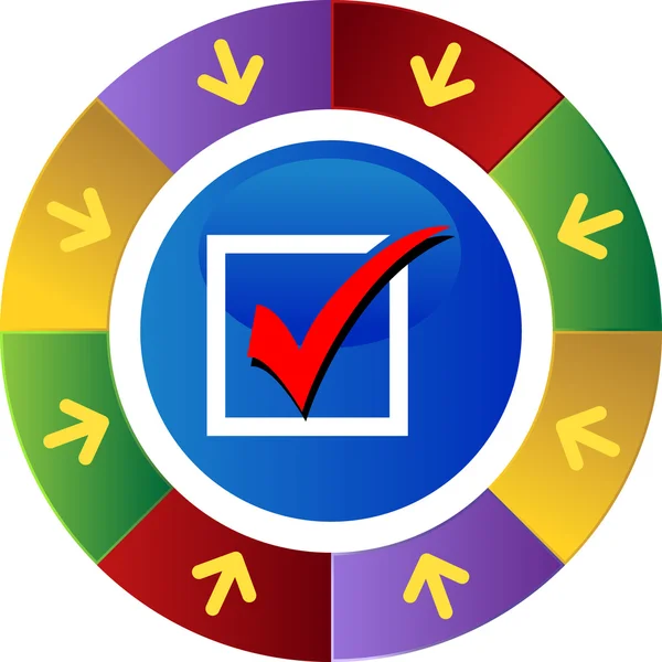 Checklist web button — Stock Vector