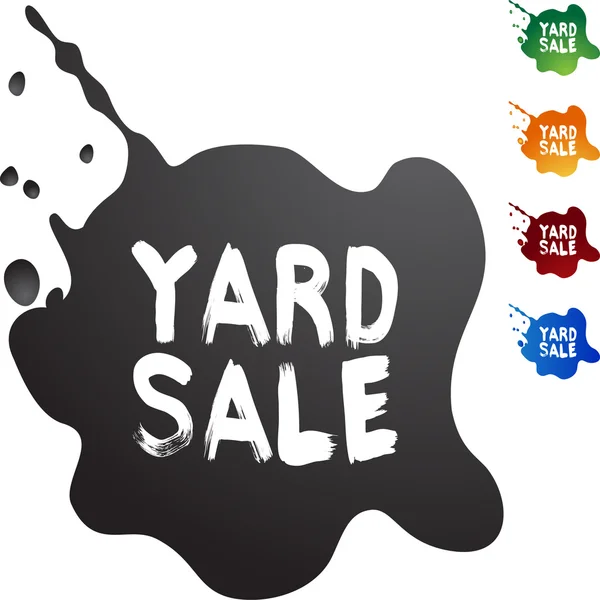 Yard Sale kleurrijke pictogrammen — Stockvector