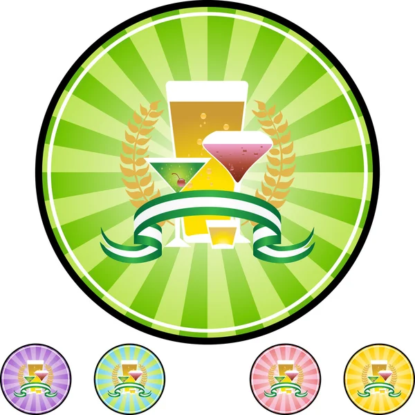 Alcohol web pictogram — Stockvector