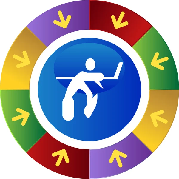 Hockey web pictogram — Stockvector