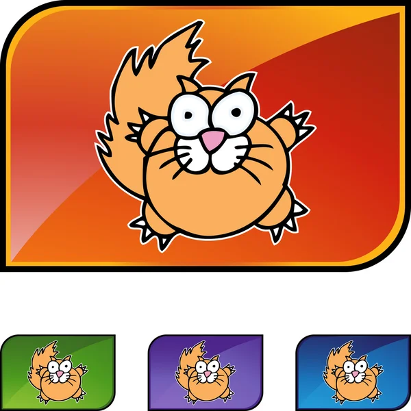 Icono web de Fat Cat — Archivo Imágenes Vectoriales