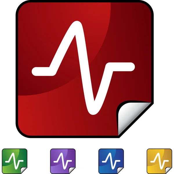 Ícone web Monitor cardíaco — Vetor de Stock