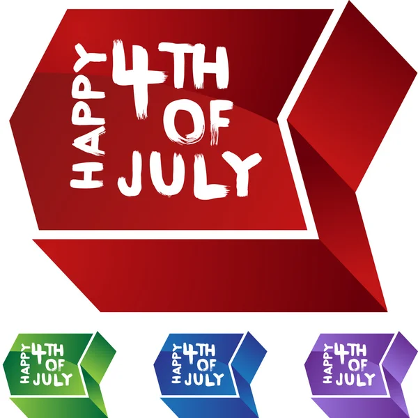 Happy Fourth July web icon — Stock Vector