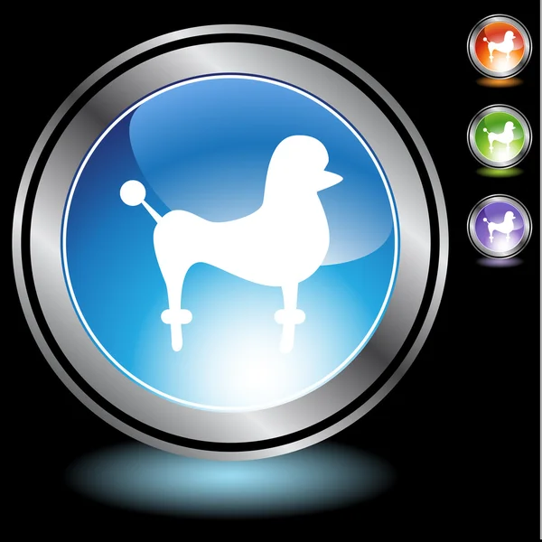 Conjunto de ícone poodle — Vetor de Stock