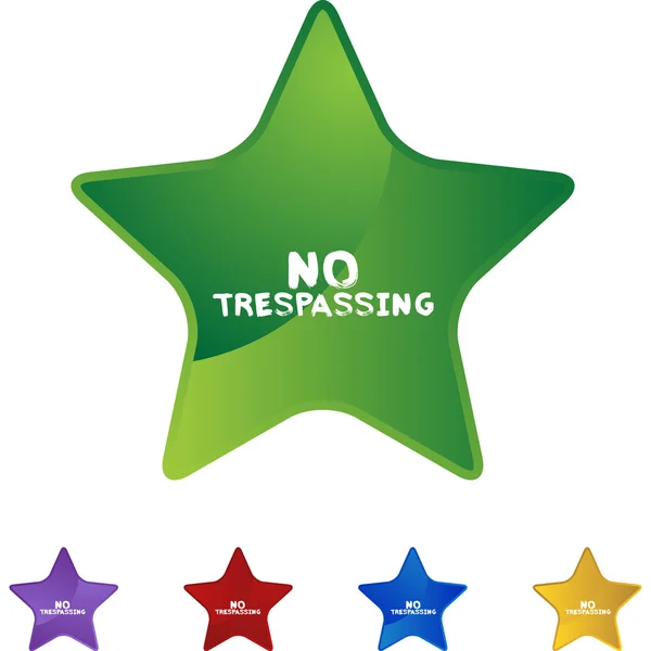Žádné Trespassing barevné ikony — Stockový vektor