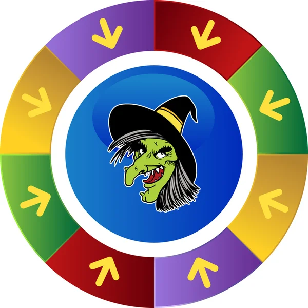 Witch web button — Stock Vector