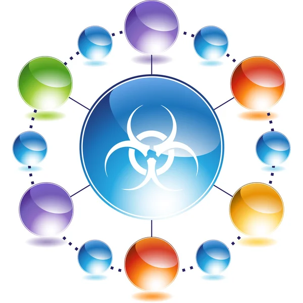 Biohazard web icon — Stock Vector