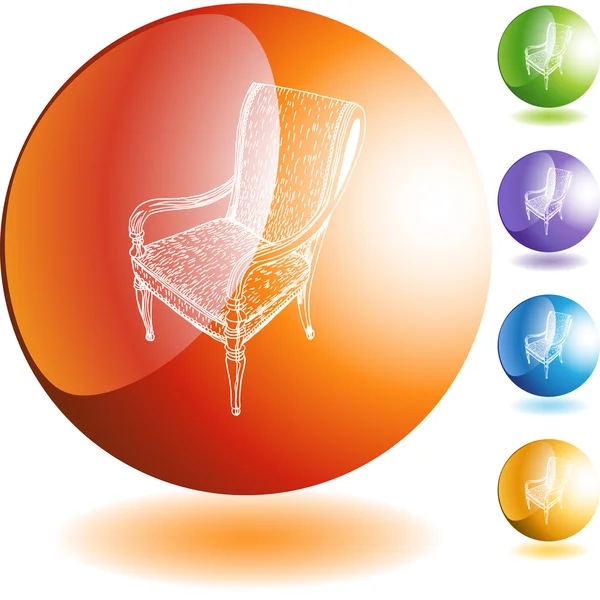 Bouton web chaise — Image vectorielle