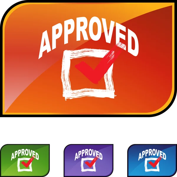 Approved web icon — Stock Vector