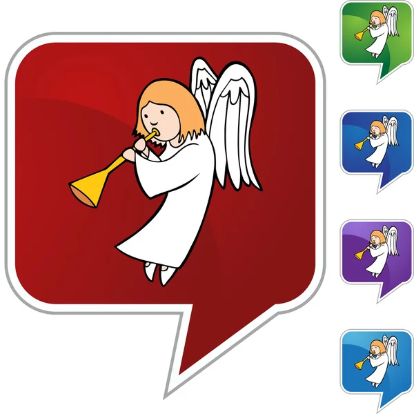 Άγγελος εικονίδιο web — Διανυσματικό Αρχείο