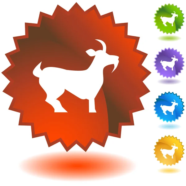 Goat Icon Set — Stock Vector