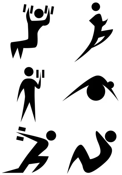 Exercise Stick Figure Set - Stock Illustration. 