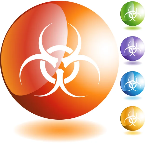 Icône web Biohazard — Image vectorielle
