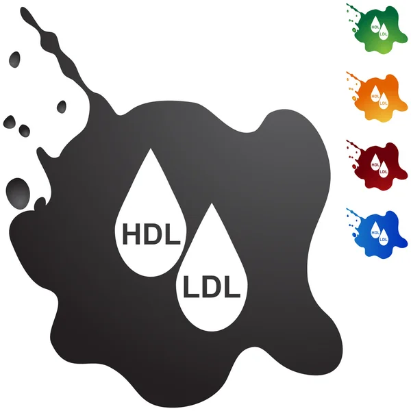 Hdl Ldl コレステロール web ボタン — ストックベクタ