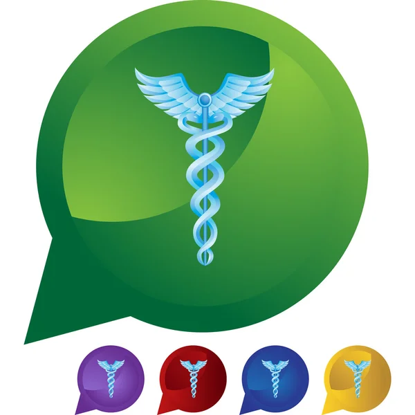 Icono web Caduceus — Vector de stock