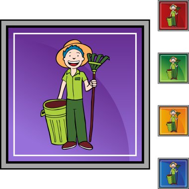 Bahçıvan kutsal kişilerin resmi düğme