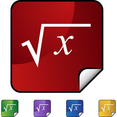 Kare kök web düğmesi