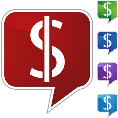 Doları para işareti web düğmesi