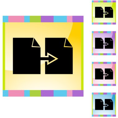 Kopya kağıdı düğme kümesi