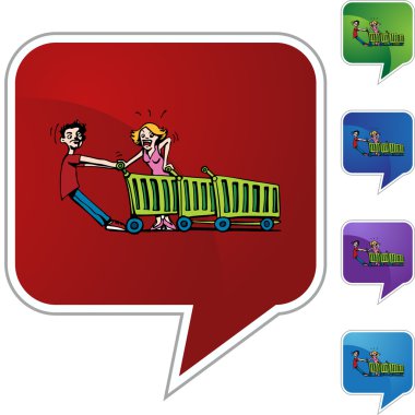 Erkek ve kadın kırık arabası ile