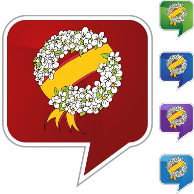 Anma çelenk kutsal kişilerin resmi düğme