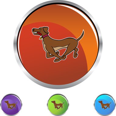 Çalışan köpek web simgesi