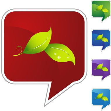 Yaprak web düğmesi