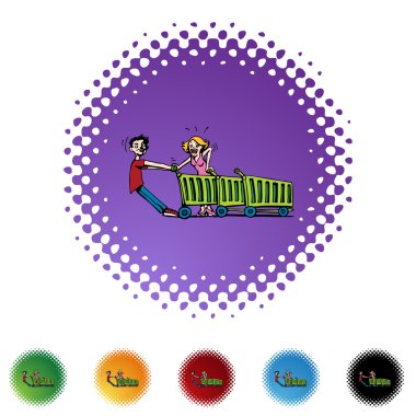 Erkek ve kadın kırık arabası ile