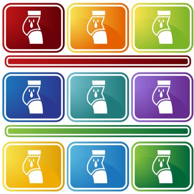 Yetişkin çocuk bezi web düğmesi