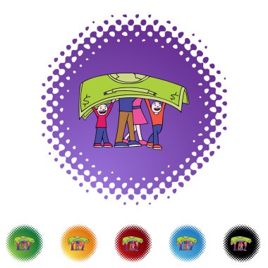 İnsanlar taşımak para web simgesi