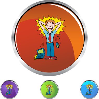 Adam dizüstü düğmesi ile