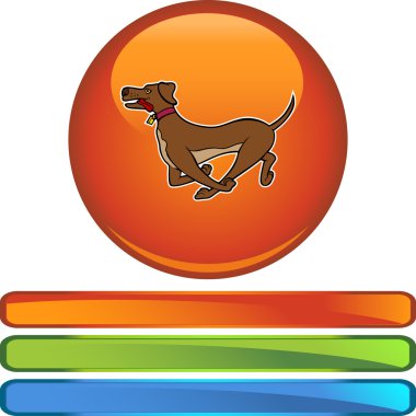 Çalışan köpek web simgesi