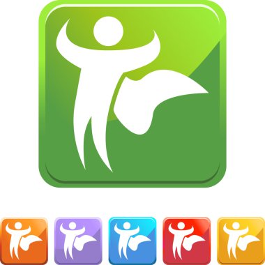 Süper kahraman cape web düğmesi
