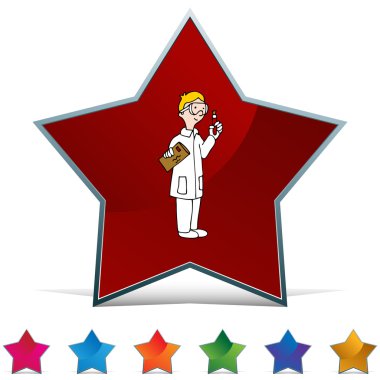 Laboratuar teknisyeni düğme kümesi