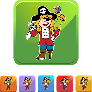 Bir kuş web düğme ile korsan