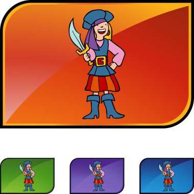 Korsan kız düğmesi