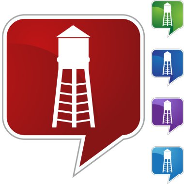 Water Tower button clipart