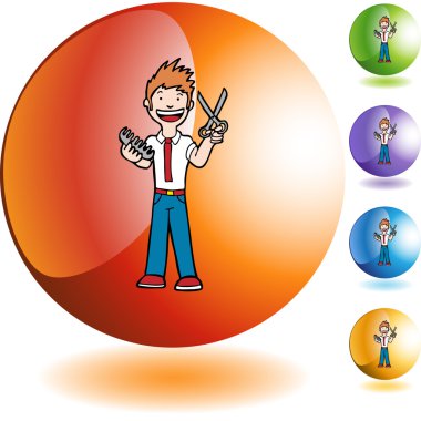 Kuaför kutsal kişilerin resmi düğme