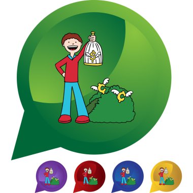 Kuş türü el web simgesi