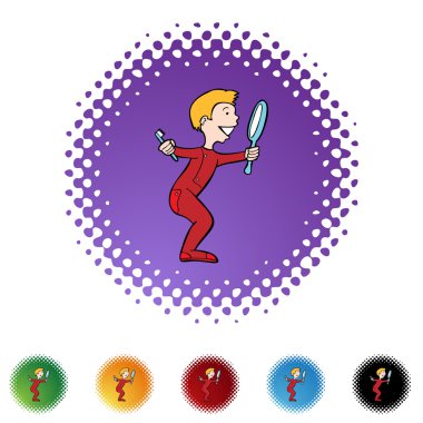 Adam dişlerini fırçalıyor.