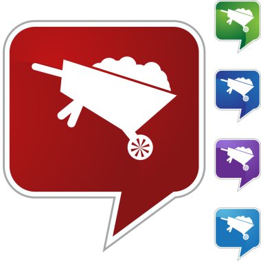 Tekerlek barrow web düğmesini