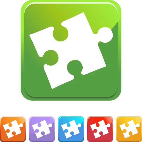 Puzzle icono web — Vector de stock